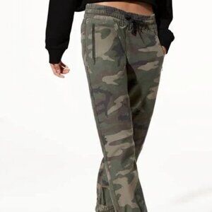 Pre-loved TNA Camo Joggers in Green/Brown  - Size XS